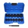 JEUCLEL 14PCS Twist Lug Nut Socket Set 38 inch Drive Damaged Nut Lock Remover Extractor Rusted Stubborn Locking Nut Removal Tool Kit Center Punch Bar