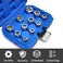 JEUCLEL 11Piece 38 Drive Metric Bolt Extractor Socket Set Sizes 819mm for Easy Removal of Damaged Fasteners with Innovative Clamping Design