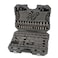 CRAFTSMAN OVERDRIVE 121Piece Gunmetal Chrome Mechanics Tool Set Standard SAEMetric Socket Set with Hard Case CMMT99121L