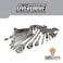 CRAFTSMAN OVERDRIVE 121Piece Gunmetal Chrome Mechanics Tool Set Standard SAEMetric Socket Set with Hard Case CMMT99121L