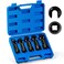 YSSNIUTOOL 5pcs 12090 Line Socket Set Fuel Injection Flare Nut Socket 17mm 19mm 21mm 22mm 24mmCompatible with 12090 Fuel Line Socket Tool for Audi VW BMW Ford Cummins Engines
