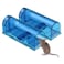 blinc Reusable 2Pack Humane Mouse Trap Catch and Release NoKill Rodent Traps for Indoors Outdoors Safe for Children Pets Reusable Mouse Catcher for Kitchen Pantry Garage Blinc Blue