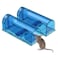 blinc Reusable 2Pack Humane Mouse Trap Catch and Release NoKill Rodent Traps for Indoors Outdoors Safe for Children Pets Reusable Mouse Catcher for Kitchen Pantry Garage Blinc Blue