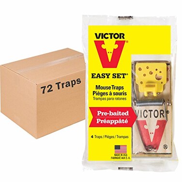 Victor Easy Set Mouse Trap 18 Pack 72 Total Traps