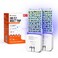 Mosalogic Fruit Fly Traps for Indoors Gnat Trap for House Indoor600 Sqft Protection Area UV Fly Insect Trapper for Fruit FliesGnatsMosquitoand Other Flying Insect Plugin Bug Killer White 2Pack