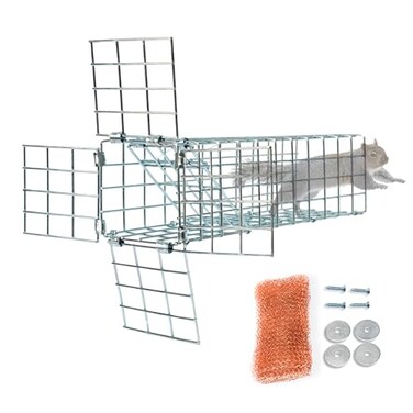 Excluder Pro Excluder One Way Squirrel and Rodent Trap Control Mice Rats Bats Squirrels and More Fine Copper Mesh Wool Included To Seal Hole Better than Steel Wool Good for Attic Door 3 x 3 Opening