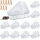 Qualirey 12 Pcs Mice Station with Key Triangle Mouse Station Lockable Reusable Bait Box Enclosed Design for Indoor and Outdoor Use Suitable for Small Mice Translucent