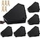 Qualirey 6 Pcs Mice Station with Key Triangle Mouse Station Lockable Reusable Bait Box Enclosed Design for Indoor and Outdoor Use Suitable for Small Mice Black