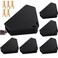 Qualirey 6 Pcs Mice Station with Key Triangle Mouse Station Lockable Reusable Bait Box Enclosed Design for Indoor and Outdoor Use Suitable for Small Mice Black