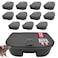 Exterminators Choice Compact Mouse Bait Station HeavyDuty Outdoor Mouse Bait Box Lockable Design with Key Versatile Indoor Outdoor Use Pack of 12 Black 475in x 35in x 125in