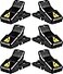 Feeke Rat Trap Large Mouse Traps Mouse Traps Indoor for Home Instant Kill Traps for Mouse Rat Chipmunk Quick Set Up and Reusable 6 Pack Black