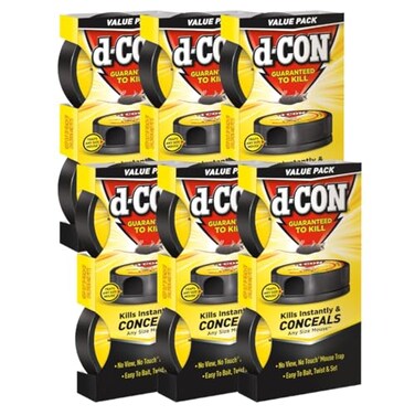 d-Con DCon No View No Touch Covered Mouse Trap 6 Pack 2 Traps Each Packaging May Vary