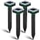 Tirgot Mole Repellent Solar Powered for Lawns Snake Repellent for Yard Gopher Groundhog Vole Repellent Trap Ultrasonic Outdoor Waterproof Chipmunk Rodent Burrowing Animals Deterrent Stake 4 Pack