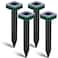 Tirgot Mole Repellent Solar Powered for Lawns Snake Repellent for Yard Gopher Groundhog Vole Repellent Trap Ultrasonic Outdoor Waterproof Chipmunk Rodent Burrowing Animals Deterrent Stake 4 Pack