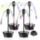 chemotex Fly Fans for Tables Repellent Fans Keep Flies Away Fly Spinner Table Top with Holographic Blades Flies Deterrent for Picnic Party BBQ Black 4 Pack