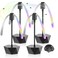 chemotex Fly Fans for Tables Repellent Fans Keep Flies Away Fly Spinner Table Top with Holographic Blades Flies Deterrent for Picnic Party BBQ Black 4 Pack