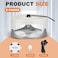 Qualirey 6 Pack Flea Traps with 8 Sticky Disc 12 Bulbs 4 Electric Wires Flea Traps for Inside Your Home with Light Trap for Indoor Safe to Pets White Gray