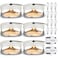 Qualirey 6 Pack Flea Traps with 8 Sticky Disc 12 Bulbs 4 Electric Wires Flea Traps for Inside Your Home with Light Trap for Indoor Safe to Pets White Gray