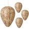 DECYOOL 4 Pack Paper Wasp Nest Decoy Hanging Wasp Nest Stay Away from Wasps Hornets Yellow JacketsBrown