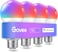 Govee Smart Light Bulbs Color Changing Light Bulb Work with Alexa and Google Assistant 16 Million Colors RGBWW WiFi Bluetooth LED Light Bulbs Music Sync A19 800 Lumens 4 Pack
