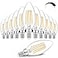 BesLowe 12Pack Dimmable E12 LED Candelabra Bulbs 60W Equivalent 2700K Soft Warm White 600 Lumens B11 Candle Base 6W C35 LED Filament Vintage Light Bulbs Clear Glass for Chandelier Ceiling Fan High CRI