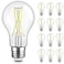 TJOY 12 Pack A19 Vintage LED Edison Bulbs Dimmable 60W Equivalent High Brightness 5000K Daylight UltraBright 8W E26 Standard Base 800 Lumens CRI80 Clear Glass Filament Bulb for Home