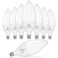 hansang LED E12 Chandelier Light Bulbs Type B Light Bulbs 5W 60W Equivalent Natural White 4000K Candelabra LED Light Bulbs E12 Light Bulb 500LM NonDimmable B11 Ceiling Fan Light Bulb 8 Pack
