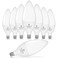 hansang LED E12 Chandelier Light Bulbs Type B Light Bulbs 5W 60W Equivalent Natural White 4000K Candelabra LED Light Bulbs E12 Light Bulb 500LM NonDimmable B11 Ceiling Fan Light Bulb 8 Pack