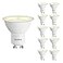 BUBO GU10 LED Bulb 6W Equivalent 50W 2700K Soft White 650 Lumens NonDimmable GU10 Bulb Replacement for Track Lighting MR16 LED Bulb for Kitchen Range Hood Living Room Bedroom 10 Pack