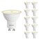 BUBO GU10 LED Bulb 6W Equivalent 50W 2700K Soft White 650 Lumens NonDimmable GU10 Bulb Replacement for Track Lighting MR16 LED Bulb for Kitchen Range Hood Living Room Bedroom 10 Pack
