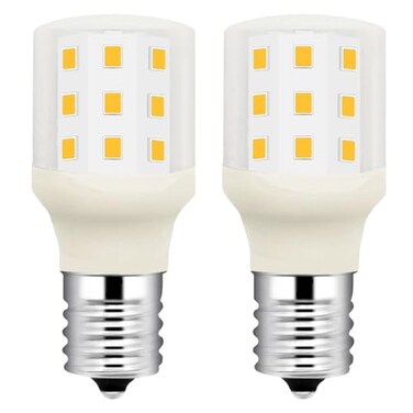 OPXELUYO Led KEI D28X KEL 2816X Refrigerator Bulb 3W 2815 D28M Replacement Freezer Light Bulbs 100265v E17 40w Halogen 500lm Equivalent Daylight White 6000K Pack of 2
