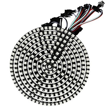 WESIRI 241 LEDs 9 Rings WS2812B 5050 RGB LED Ring Lamp Light Individually Addressable Full Dream Color DC5V with Mini Controller