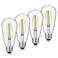 Gozelux LED Edison Bulbs 60W Equivalent ST19 Efficient 6W LED E26 Medium Base Light Bulbs High Brightness 750 Lumens 5000K Daylight Clear Pack of 4