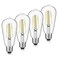 Gozelux LED Edison Bulbs 60W Equivalent ST19 Efficient 6W LED E26 Medium Base Light Bulbs High Brightness 750 Lumens 5000K Daylight Clear Pack of 4