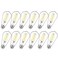 MAXvolador 12Pack Dimmable Vintage LED Edison Bulb 60W Equivalent 6W 850Lumens Edison Light Bulbs 5000K ST58 Antique LED Filament Bulb E26 Base