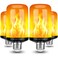 Y- STOP Y STOP Upgraded LED Flame Light Bulbs 4 Modes Flickering Light Bulb with Upside Down Effect E26 Base Flame Bulb for Halloween Lights Christmas Decorations Outdoor Indoor Party Decor 4 Pack