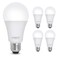 Feit Electric A19 LED Light Bulb 60W Equivalent Dimmable 800 Lumens E26 Medium Base 3000K Bright White CRI 90 25000 Hour Lifetime UL Listed Damp Rated 4 Pack OM60DM930CA4
