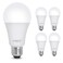 Feit Electric A19 LED Light Bulb 60W Equivalent Dimmable 800 Lumens E26 Medium Base 3000K Bright White CRI 90 25000 Hour Lifetime UL Listed Damp Rated 4 Pack OM60DM930CA4