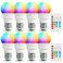 ILC RGB LED Light Bulb Color Changing Light Bulb 40W Equivalent 450LM 2700K Warm White 5W E26 Screw Base RGBW 12 Color Choices Timing Infrared Remote Control 8 Pack