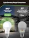 Eastiya Dusk to Dawn Sensor LED Outdoor Light Bulb Daylight White 5000K A19 13W100 Watt Equivalent Bright Porch Lighting 1200LM AutoOnOff Photocell Sensor for Garage Yard Patio Garden4 Pack