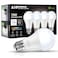 Eastiya Dusk to Dawn Sensor LED Outdoor Light Bulb Daylight White 5000K A19 13W100 Watt Equivalent Bright Porch Lighting 1200LM AutoOnOff Photocell Sensor for Garage Yard Patio Garden4 Pack