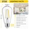 Gozelux Vintage LED Edison Bulbs 6W Equivalent 60W High Brightness Cool White 4000K ST58 Antique LED Filament Bulbs with 90 CRI E26 Medium Base Dimmable Clear Glass Pack of 6