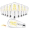 Hizashi Vintage LED Edison Bulb Dimmable 6W Equivalent 60W 4000k Neutral White E26 Base Led Light Bulbs 700LM High CRI 95 Eye Protection Clear Glass Pack of 12