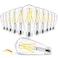 Hizashi Vintage LED Edison Bulb Dimmable 6W Equivalent 60W 4000k Neutral White E26 Base Led Light Bulbs 700LM High CRI 95 Eye Protection Clear Glass Pack of 12