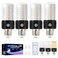 LUXKAZSAZZI HYPERBLAZE Battery Operated Light Bulb with Remote 72LED Wide Bright 3 Colors Dimmable Rechargeable Light Bulbs for Lamps USB E26 Lamp Socket Charging for NonHardwired Sconces 4 Pack