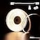 PAUTIX COB LED Strip Natural White 4000K DC12V 18Ft55M 2772LEDs CRI90 Flexible LED Tape Lights for Cabinet Engineering Home DIY Lighting Project with 8mm COB ConnectorPower Supply Not Included