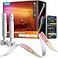 Govee Strip Light with Skyline Kit 197ft Smart LED Strip Lights Compatible with Alexa Google Assistant and Matter RGBWWIC Color Changing Light Strip Music Sync LED Lights for Bedroom Party