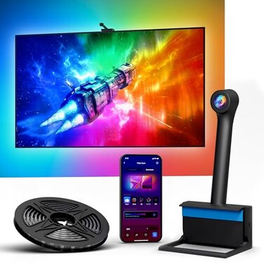 Ailofy Smart TV LED Backlight with Camera for 7585 inch Screens 164ft LED Strip Lights Sync to Screen Music Color Changing Lights for TV Compatible with Alexa Google Assistant App Control