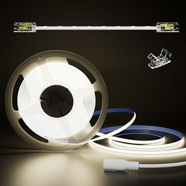 PAUTIX 5mm COB LED Strip Light 164ft5m 4000K Natural White 504 LEDsm5000lm CRI90 Super Bright DC24V Flexible LED Tape for Cabinet Home DIY Lighting ProjectsPower Supply Not Included
