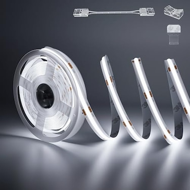 PAUTIX COB LED Strip Light 328ft10m 5040LEDs White 6000KHigh Lumen Flexible CRI93 LED Tape Super Bright DC24Vfor Cabinet Home DIY Lighting ProjectsPower Supply Controller Not Included